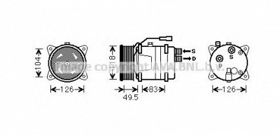 AVA QUALITY COOLING vwk303 -  Компрессор, кондиционер